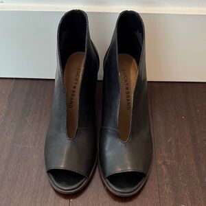 Lucky Brand Women's Black Heeled Boots